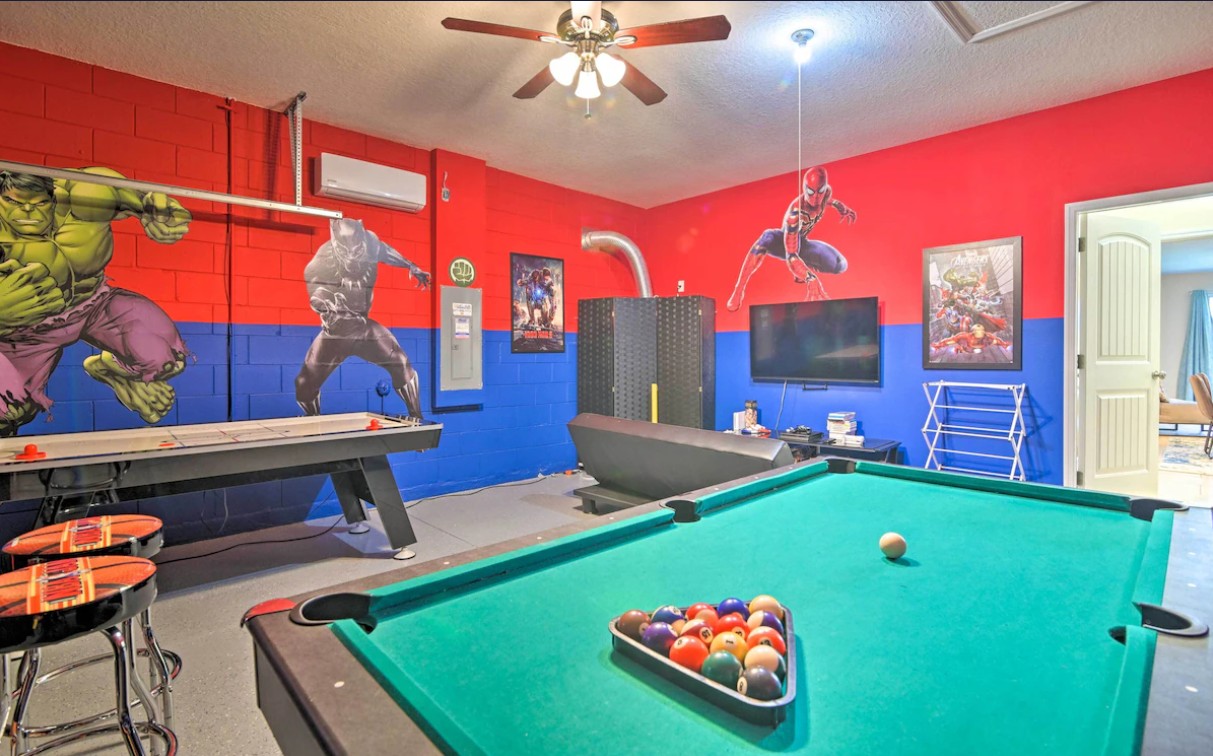 Disney-themed 5-bedroom resort home with private pool and game room